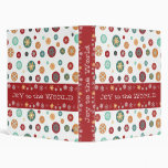 Let it Snow! Colourful Winter Holiday Snowflakes 3 Ring Binders