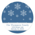 Let it Snow Holiday Stickers, Royal Blue