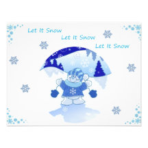 LET IT SNOW PERSONALIZED INVITATIONS