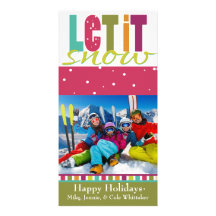Let it snow Photo Christmas Card Picture Card