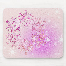 Let it Snow Pink Mousepads