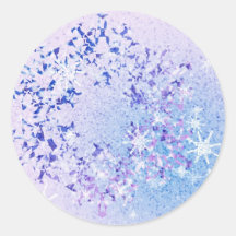 Let it Snow Round Stickers