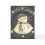Let It Snow Snowman Christmas Card