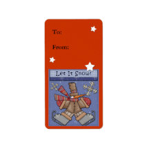 Let it snow - snowman design address label