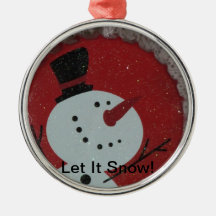 Let It Snow Snowman Ornament