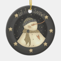 Let It Snow Snowman Ornament
