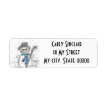 Let It Snow Snowman labels