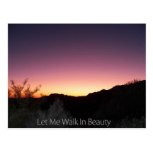 Let Me Walk In Beauty Postcards