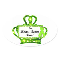 "Let Mental Health Rule!" Label Stickers