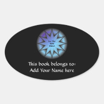 "Let the Son shine" sunburst in blue Oval Sticker