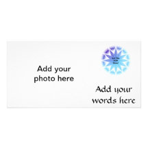 "Let the Son shine" sunburst in blue Photo Greeting Card