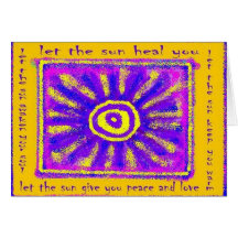 Let the Sun Heal You Greeting Cards