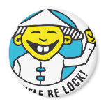 let thele BE LOCK! 3c white Fridge Magnet