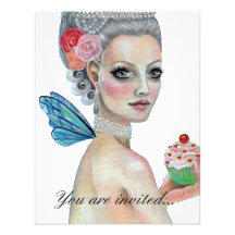 Let them eat cake custom invitations