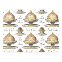 Let Them Eat Cake French Pastry Chef Postcard