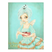 Let Them Eat Cake - marie antoinette postcard