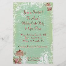 Let Them Eat Cake Party Invitations Flyer Design