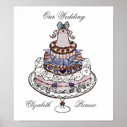 Let Us Eat Cake ! ~ Poster /Print Wedding Memories