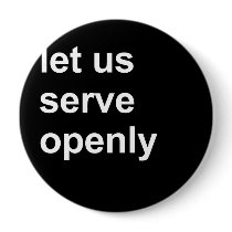 let us serve openly pin