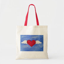 Let your Heart Soar tote Bags