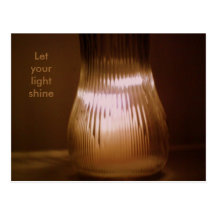 "Let your light shine" postcard