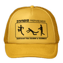 L'état de préparation de zombi traitent en ami len casquettes de camionneur