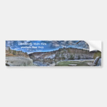 Letchworth Winter Panorama Bumper Sticker
