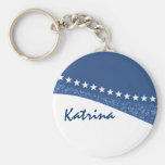 L'étoile bleue d'éblouissement courbe Keychain Porte-clefs