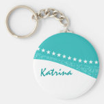 L'étoile turquoise d'éblouissement courbe Keychain Porte-clé