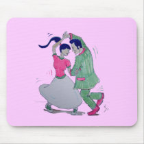 lets all do the twist swing dancers mousepad