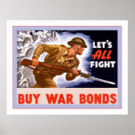 Let's All Fight ~ Vintage World War 2 Posters