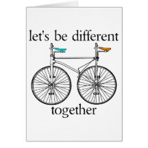 Let's Be Different Together Card