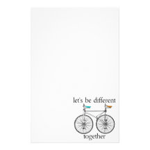 Let's Be Different Together Custom Stationery