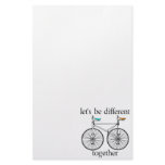 Let's Be Different Together stationery