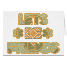 Lets be Friends Retro Trendy Card