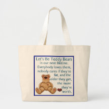 Let's Be Teddy Bears Canvas Bag