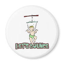 Lets Bounce baby jumper bouncer Fridge Magnet
