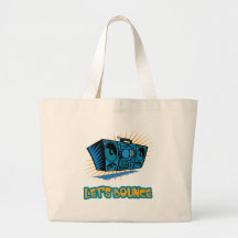 Lets Bounce Boom Box Tote Bags