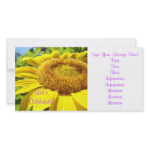 Let's Celebrate! Invitations Sunflower Cards Photo Card Template