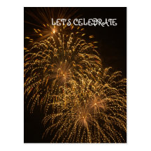 LET'S CELEBRATE postcard