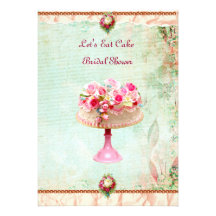 Let's Eat Cake Bridal Shower Invitation