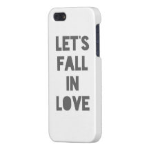 "Let's Fall In Love" iPhone 5 Glossy Case iPhone 5 Covers