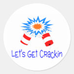 Lets Get Crackin Firecracker Sticker