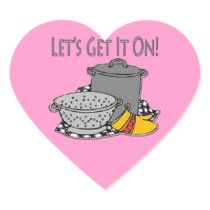 Let's Get It On Heart Sticker