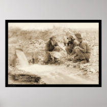 Let's Get  Rich Panning Gold SD 1889 Print