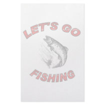 Lets go fishing customized stationery