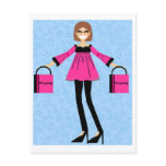 Lets go Shopping Postcard