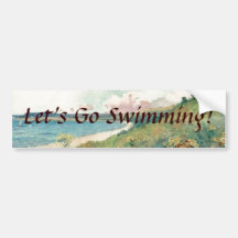 Let's Go Swimming! Bumper Sticker