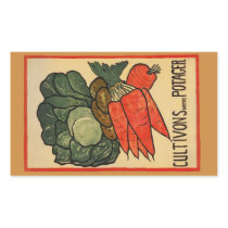 Let's Grow a Vegetable Garden Rectangular Stickers
