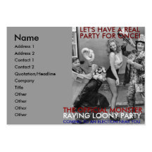 LET'S HAVE A REAL PARTY BUSINESS CARD TEMPLATES
